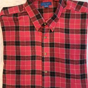 MENS, Towncraft, flannel shirt, XLLong, Red